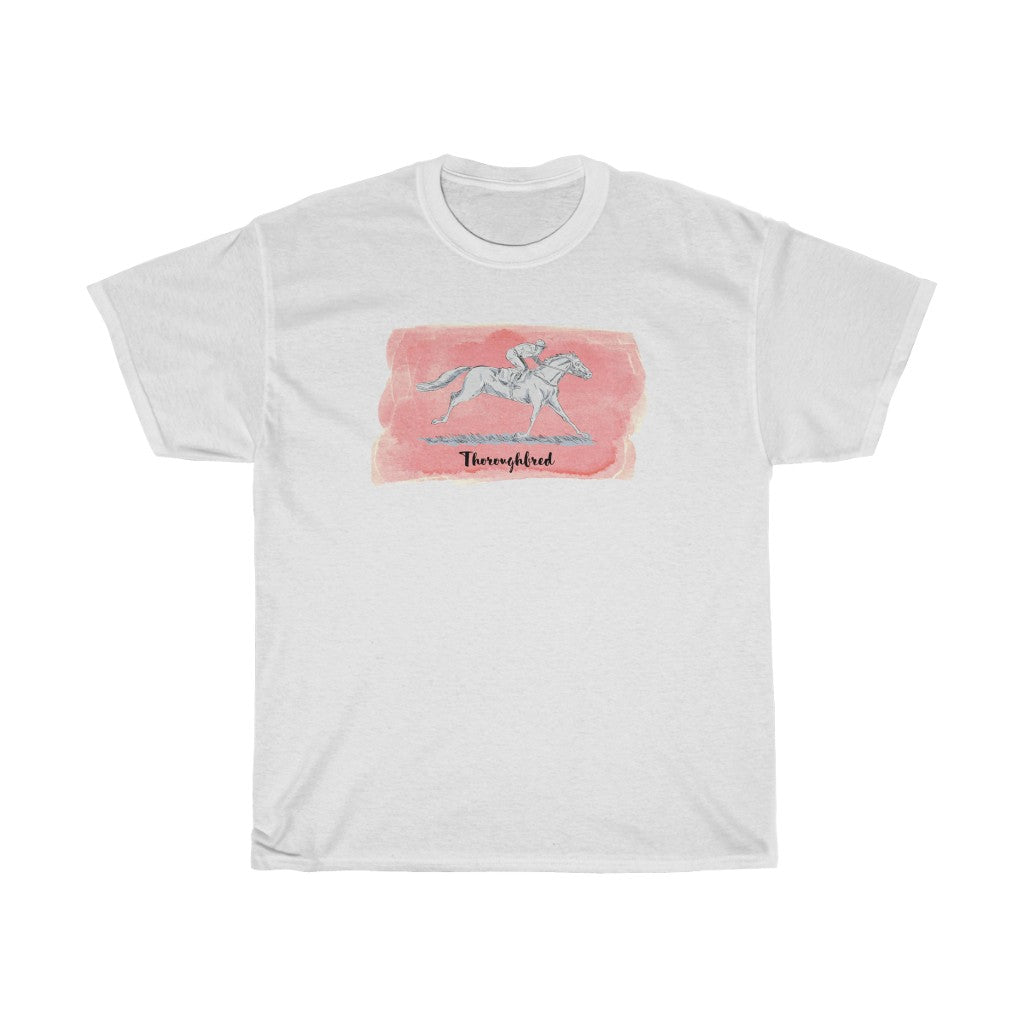 Vintage OTTB, Thoroughbred Racing Horse T-Shirt. Unisex Heavy Cotton Tee