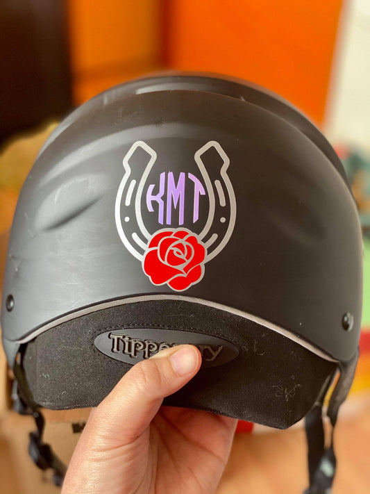 Helmet Monogram Decal - Personalized