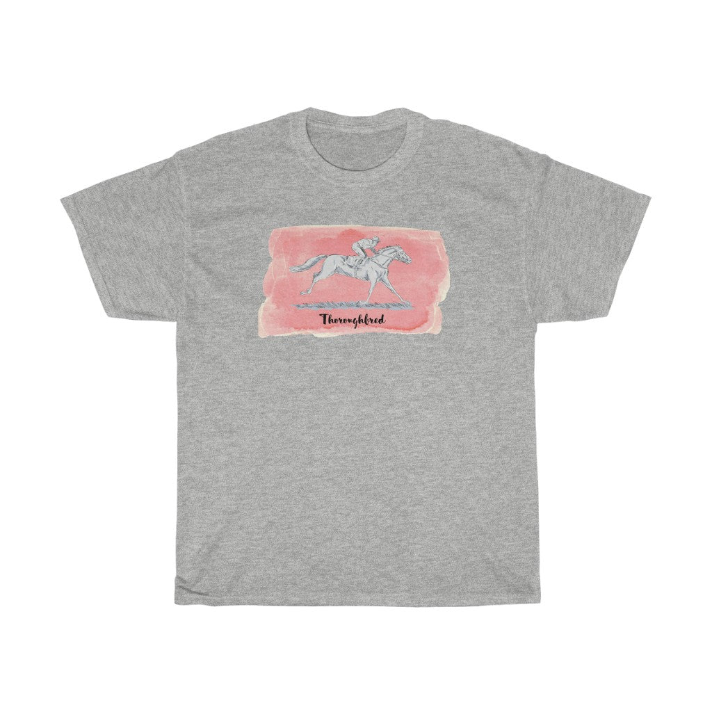Vintage OTTB, Thoroughbred Racing Horse T-Shirt. Unisex Heavy Cotton Tee