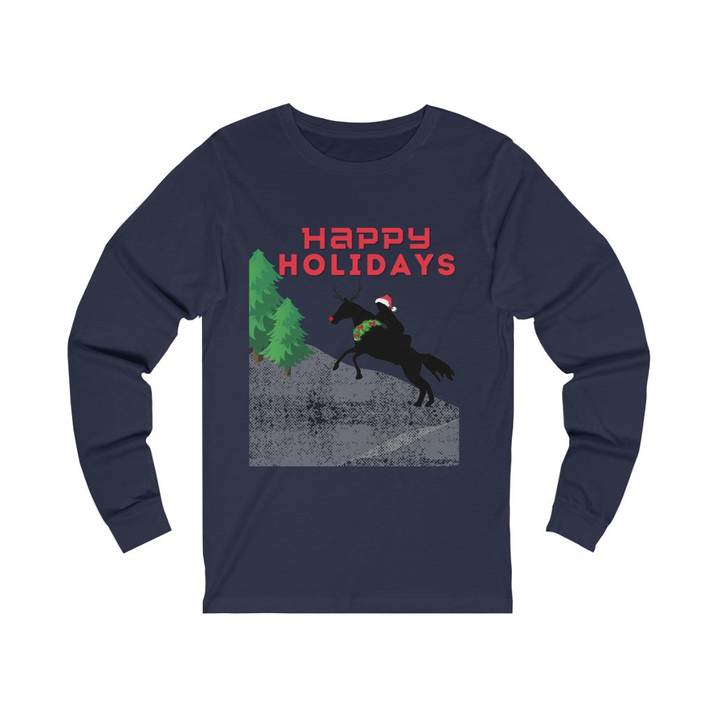Happy Holidays Endurance Rider. Endurance Christmas Unisex Jersey Long Sleeve Tee