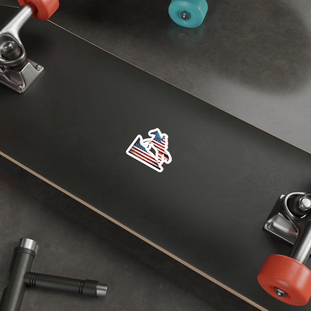 American Flag Endurance Rider Kiss Cut Stickers