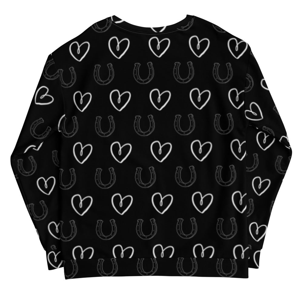 I Love Tall Boys and Tattoos BLACK/WHITE Unisex Sweatshirt