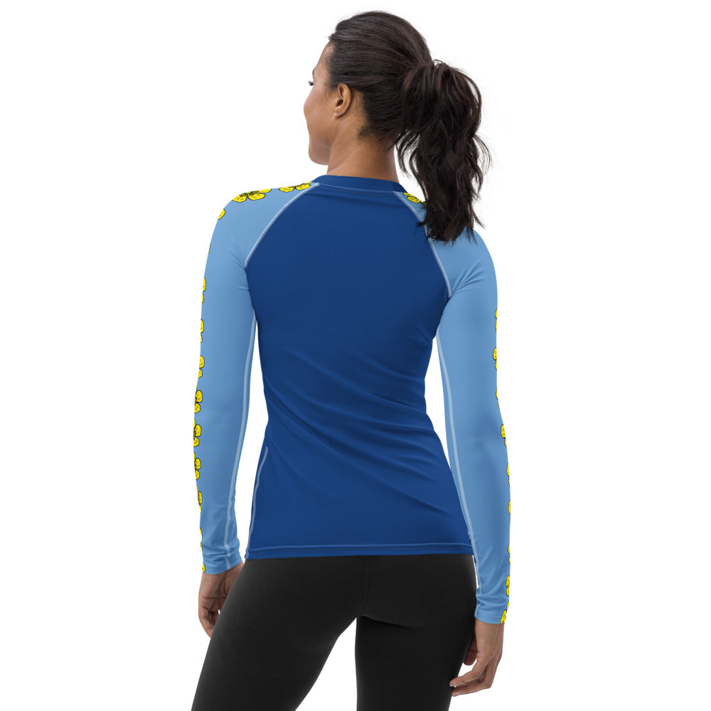 Suck It Up Buttercup Blue Women's Sun/Rash Guard