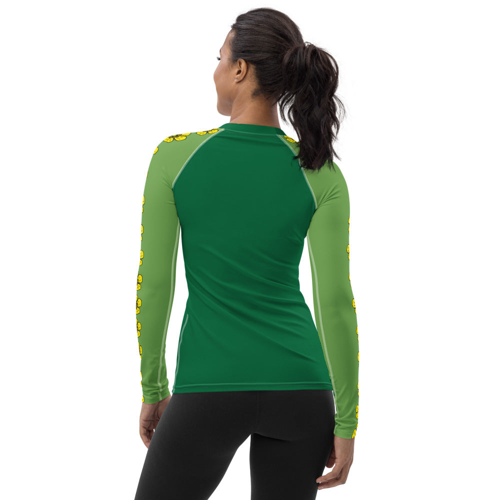 Suck It Up Buttercup Green Women's Sun/Rash Guard