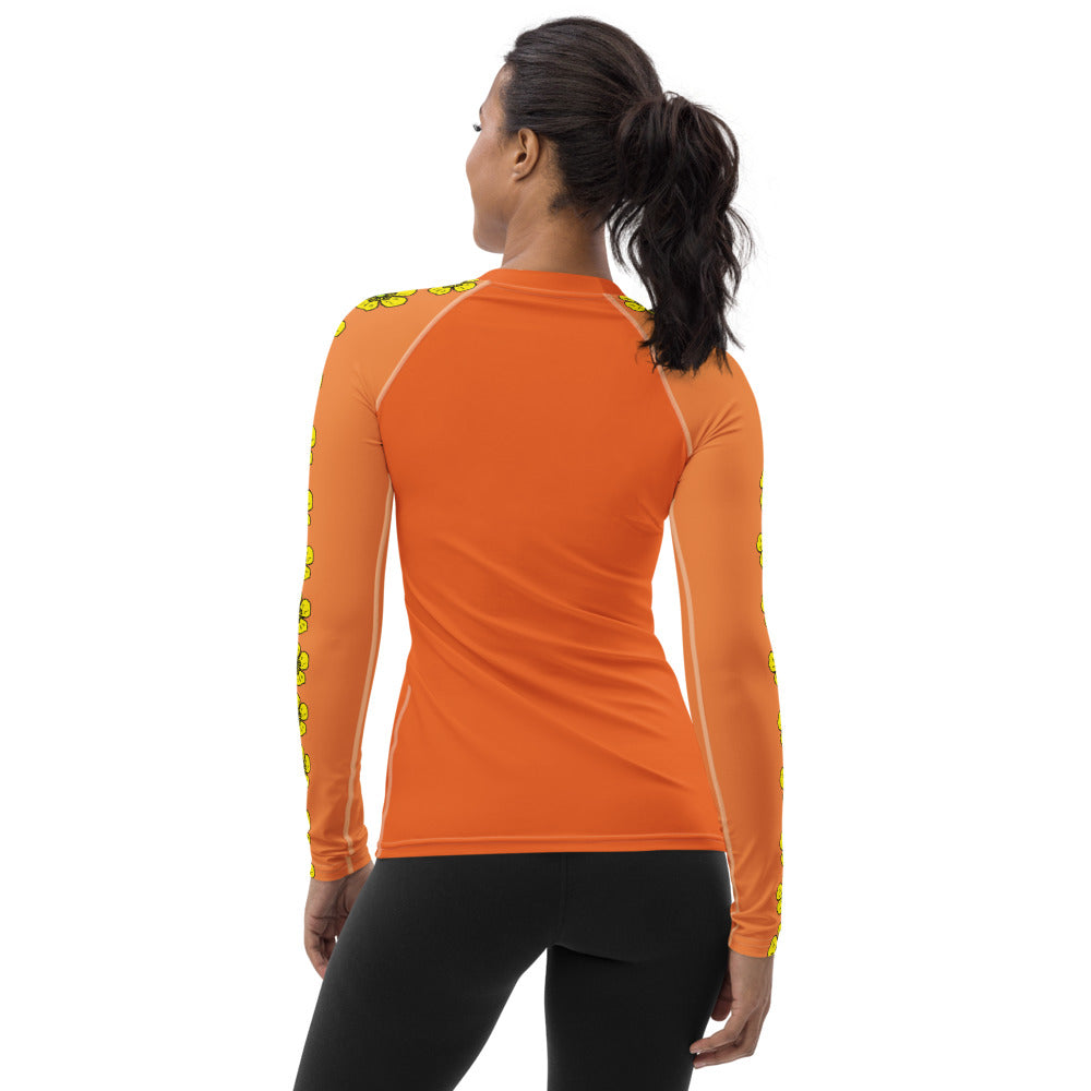 Suck it Up Buttercup Orange Women's Sun/Rash Guard
