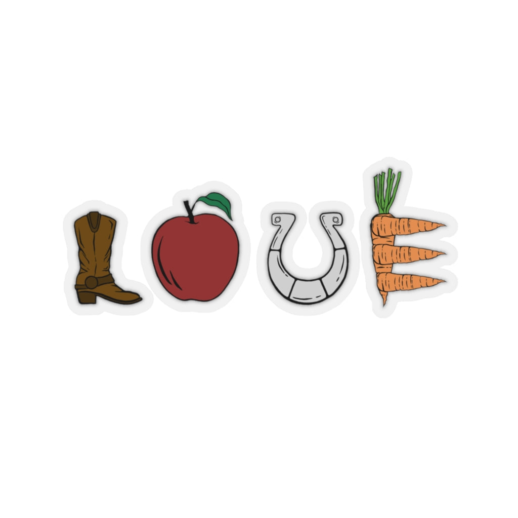 The Harley Horse LOVE Sign Kiss-Cut Stickers