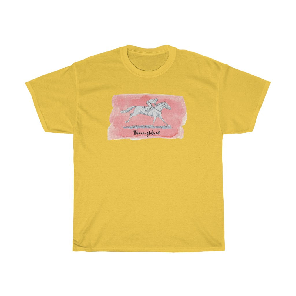 Vintage OTTB, Thoroughbred Racing Horse T-Shirt. Unisex Heavy Cotton Tee