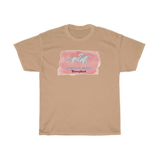 Vintage OTTB, Thoroughbred Racing Horse T-Shirt. Unisex Heavy Cotton Tee