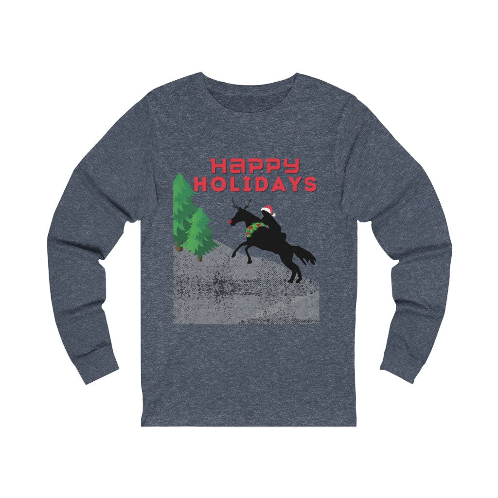 Happy Holidays Endurance Rider. Endurance Christmas Unisex Jersey Long Sleeve Tee