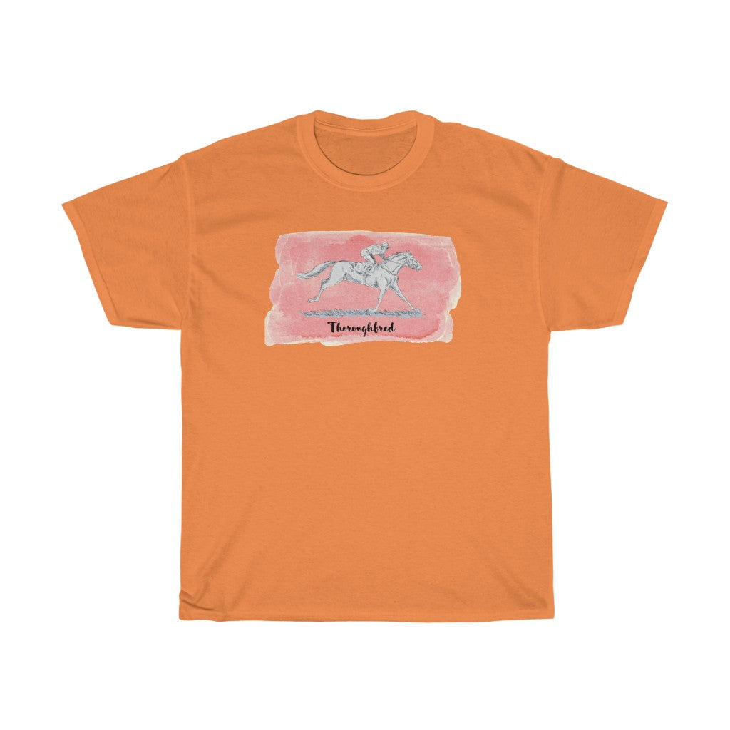 Vintage OTTB, Thoroughbred Racing Horse T-Shirt. Unisex Heavy Cotton Tee