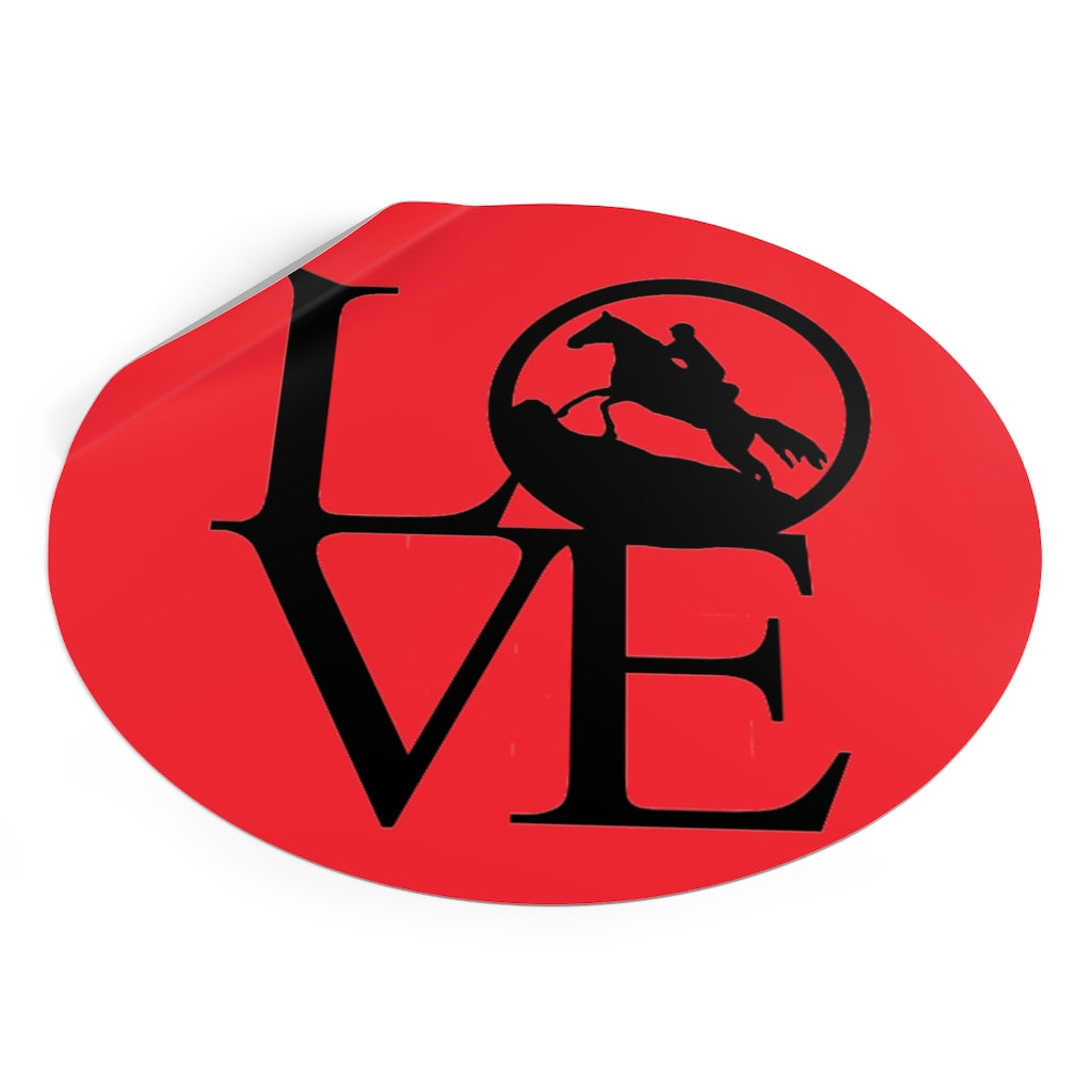 LOVE Endurance Round Vinyl Stickers