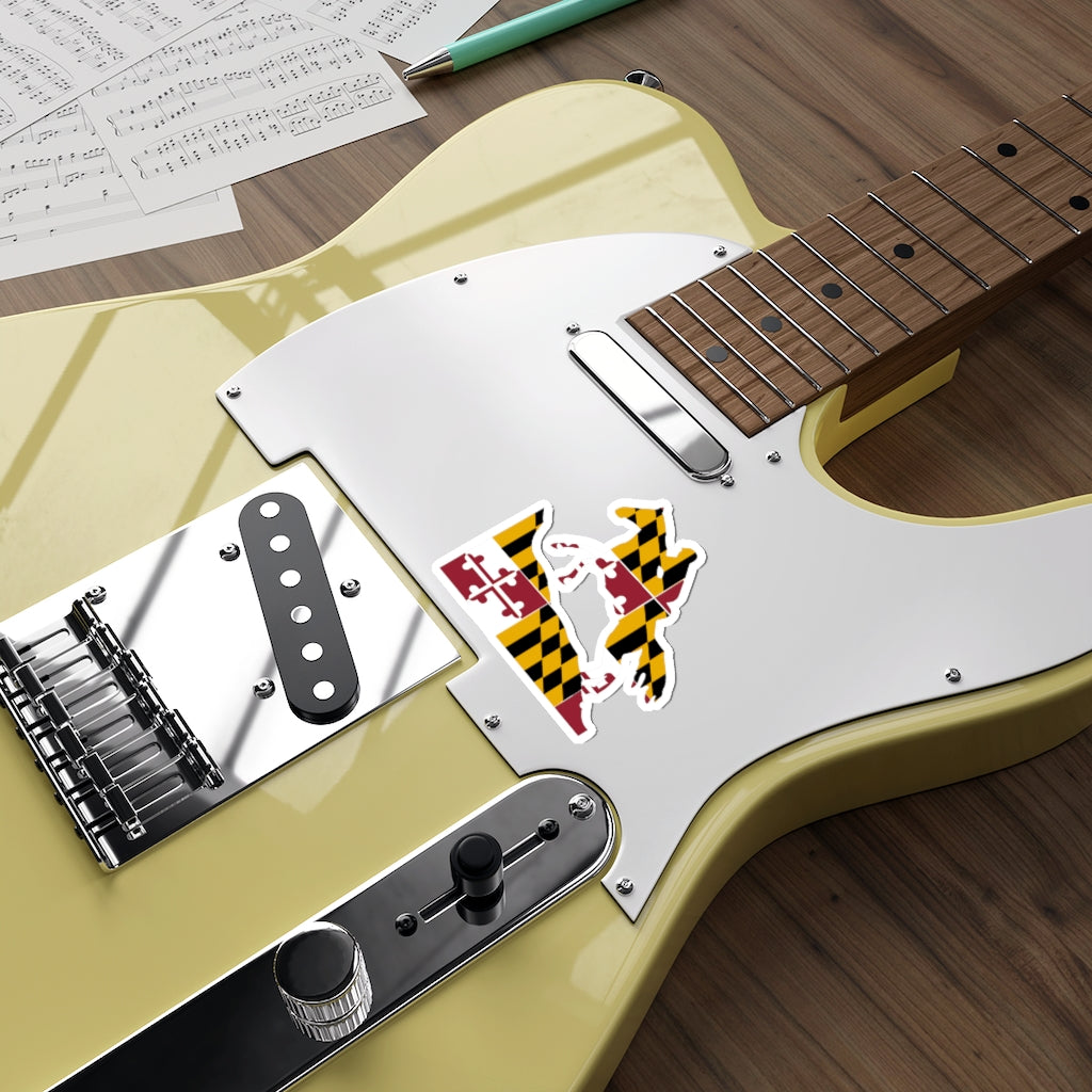 Maryland Flag Endurance Rider Kiss Cut Stickers