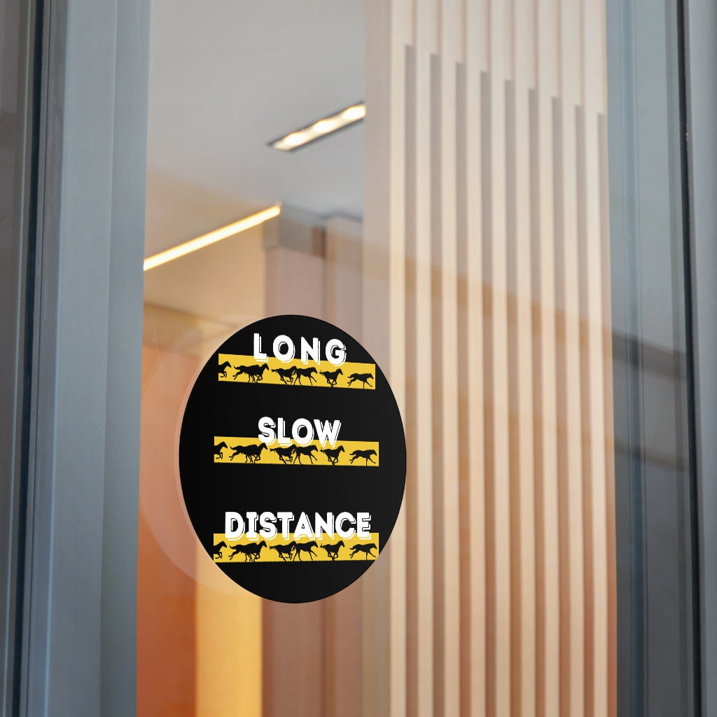 Long Slow Distance Endurance Round Vinyl Stickers