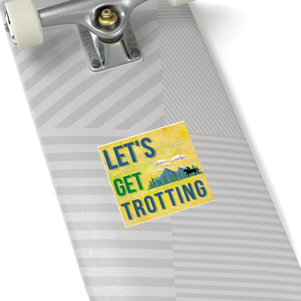 Lets Get Trotting Endurance Rider Square Stickers, Indoor\Outdoor