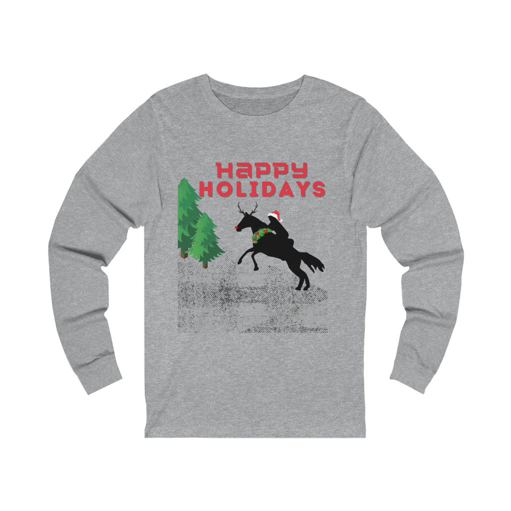 Happy Holidays Endurance Rider. Endurance Christmas Unisex Jersey Long Sleeve Tee