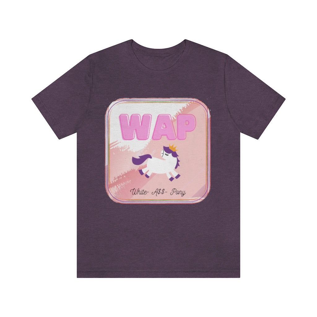 WAP- White Pony horse T-shirt. Unisex Jersey Short Sleeve Tee
