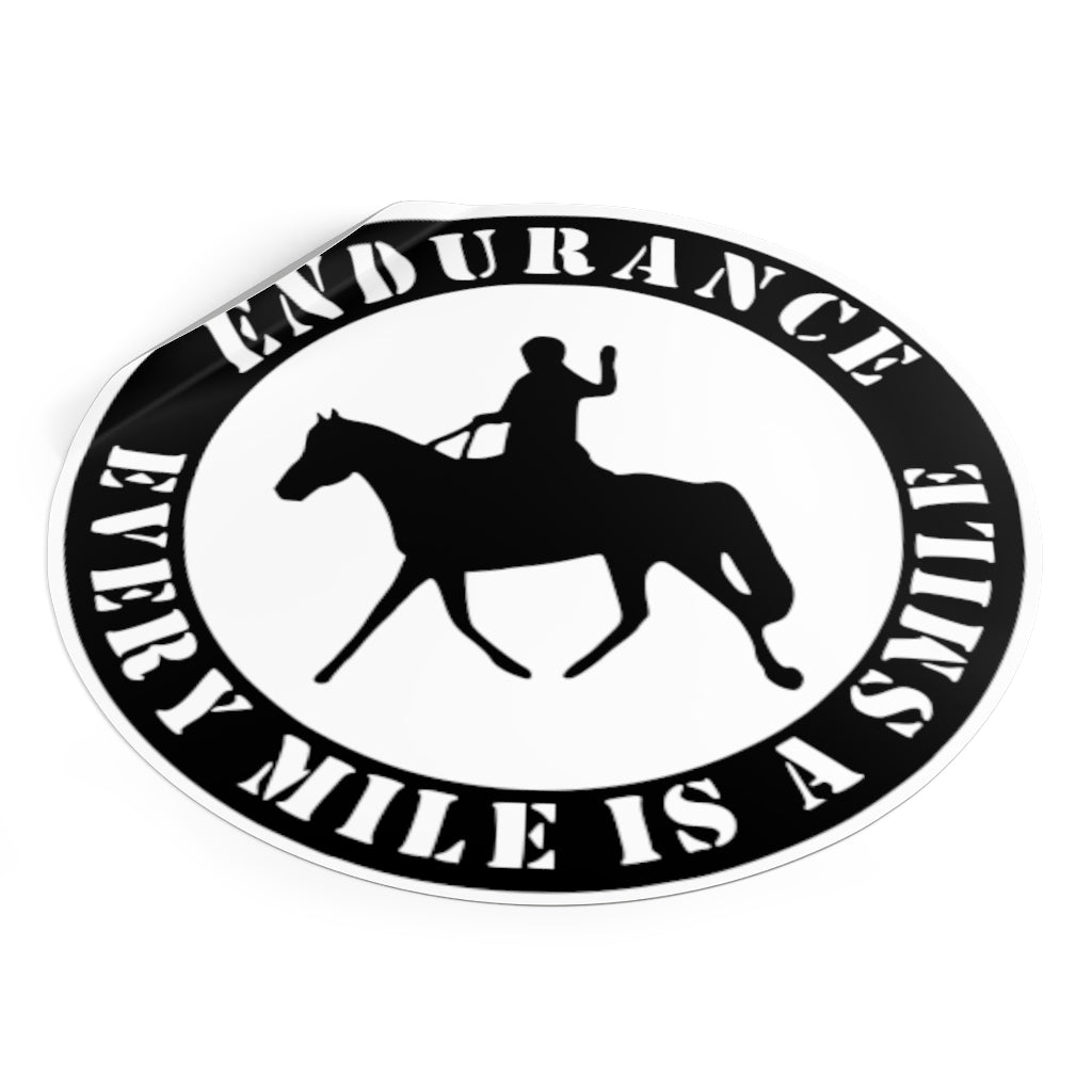 Every Smile Is a Mile Round Vinyl Stickers