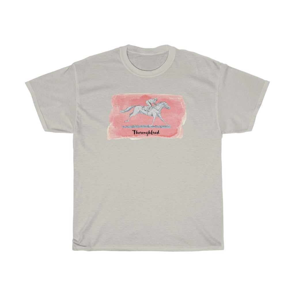 Vintage OTTB, Thoroughbred Racing Horse T-Shirt. Unisex Heavy Cotton Tee