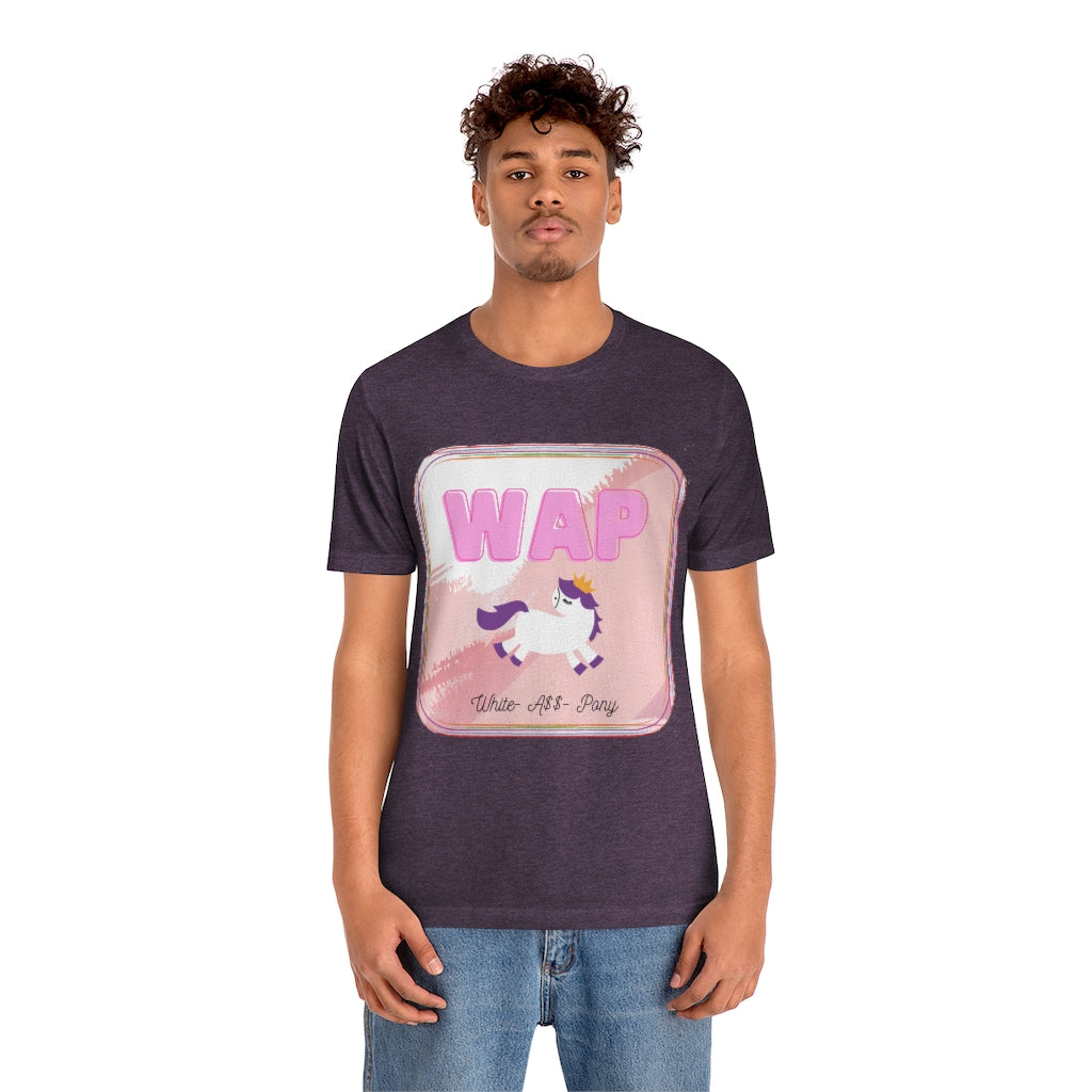 WAP- White Pony horse T-shirt. Unisex Jersey Short Sleeve Tee