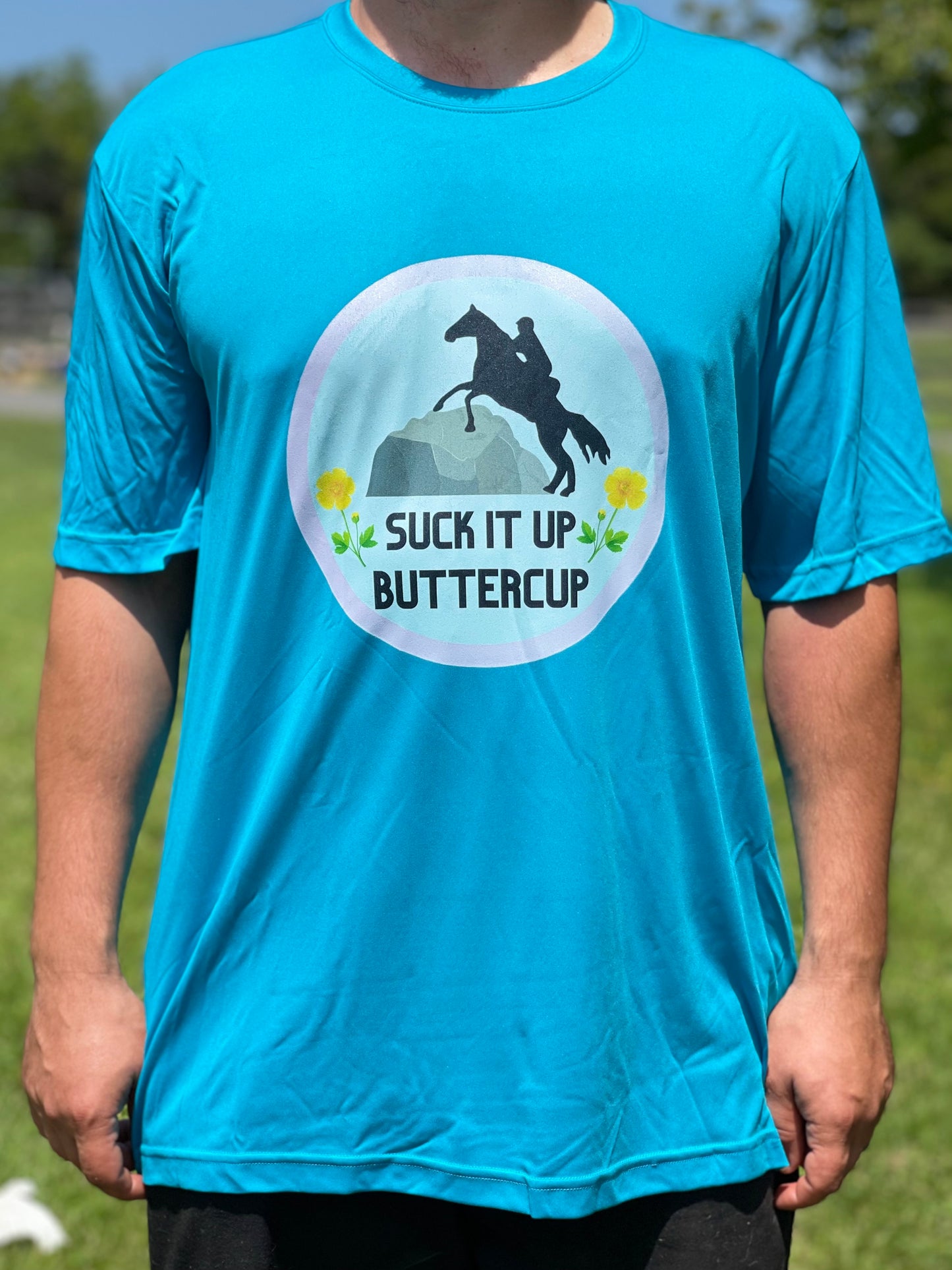 Suck It Up Buttercup Men’s Moisture Wicking Performance T-Shirt