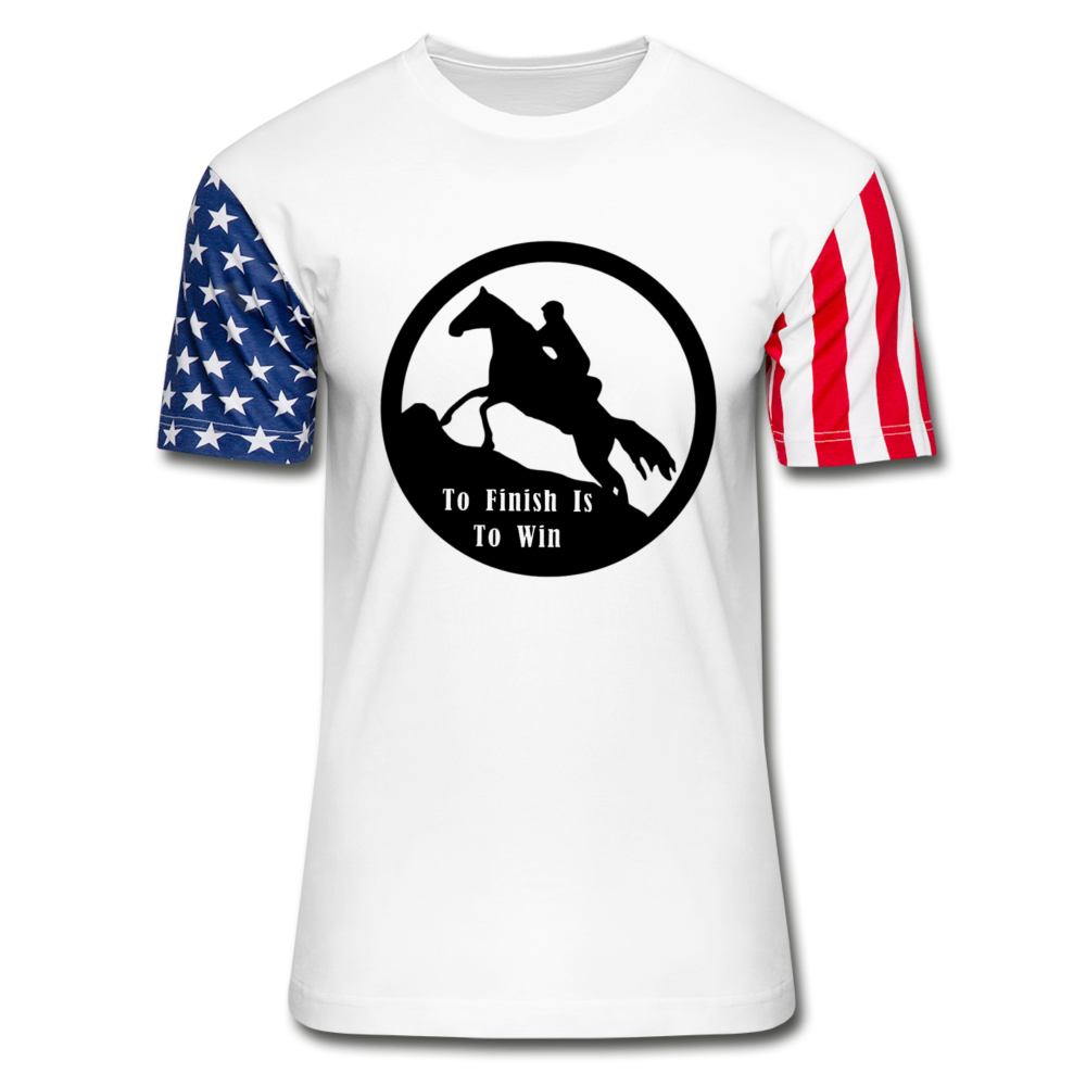 To Finish Is To Win Endurance Stars & Stripes T-Shirt - white