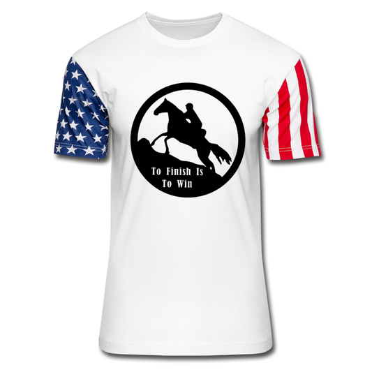 To Finish Is To Win Endurance Stars & Stripes T-Shirt - white