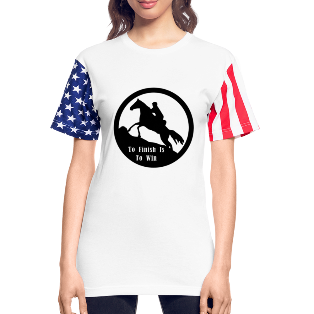 To Finish Is To Win Endurance Stars & Stripes T-Shirt - white