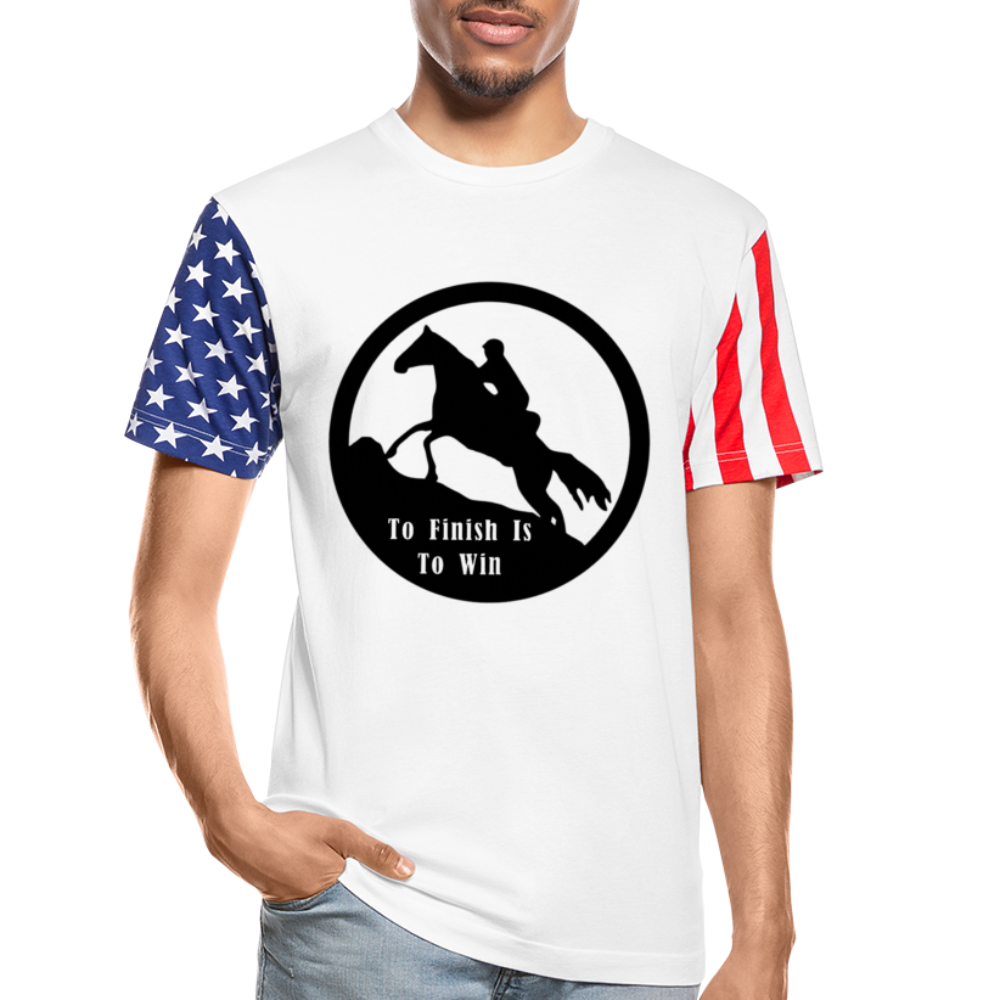 To Finish Is To Win Endurance Stars & Stripes T-Shirt - white