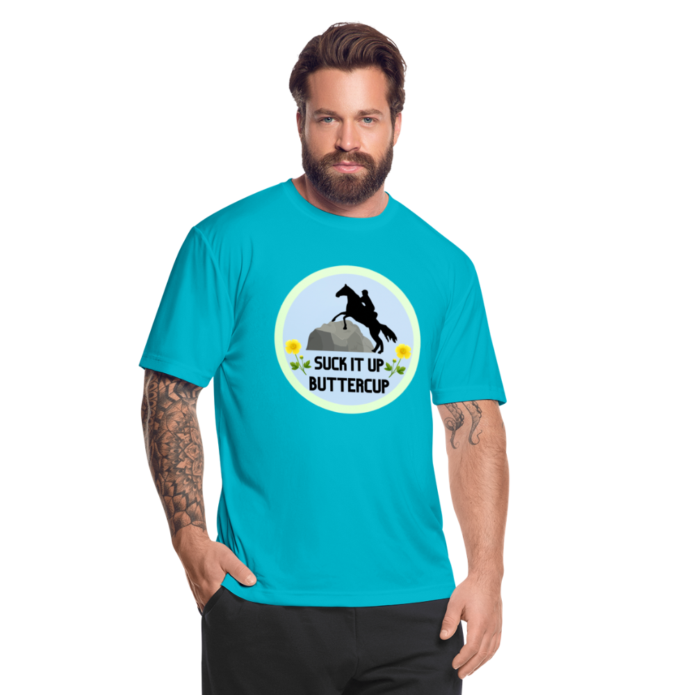 Suck It Up Buttercup Men’s Moisture Wicking Performance T-Shirt - turquoise