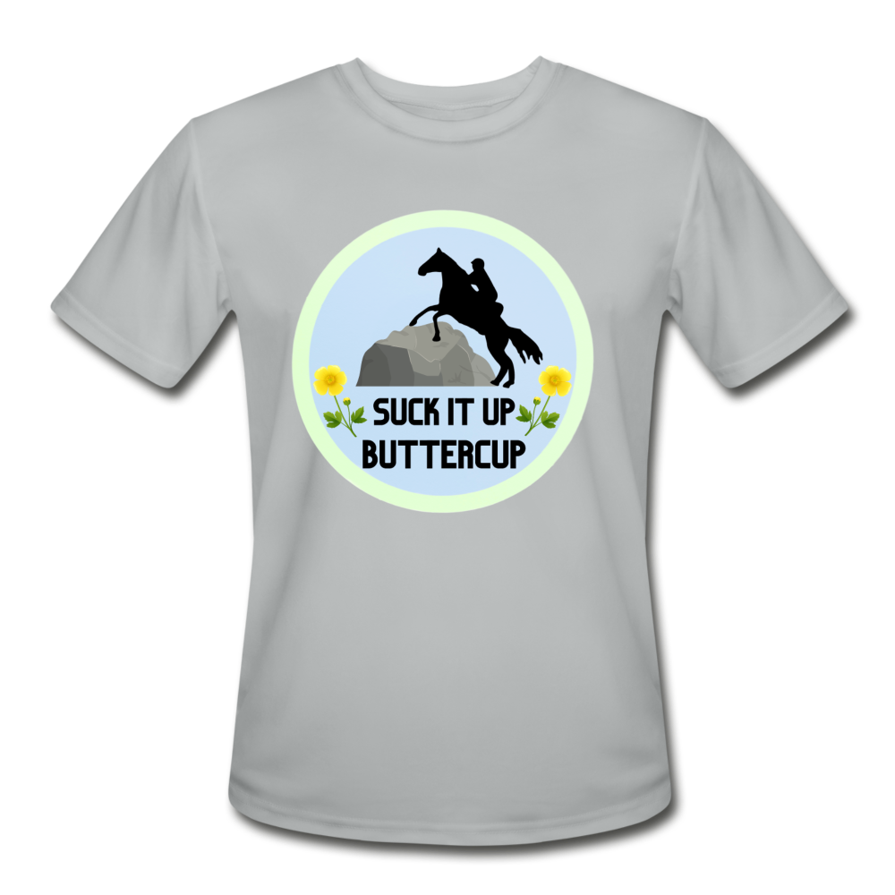 Suck It Up Buttercup Men’s Moisture Wicking Performance T-Shirt - silver