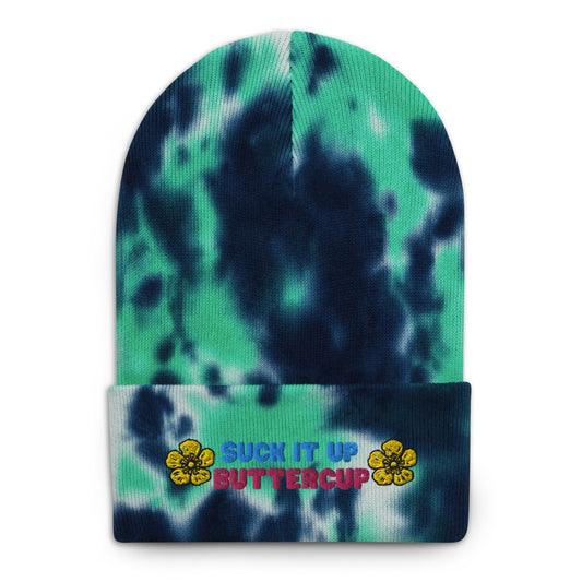 Suck It Up Butter Cup Endurance Rider Tie-dye beanie