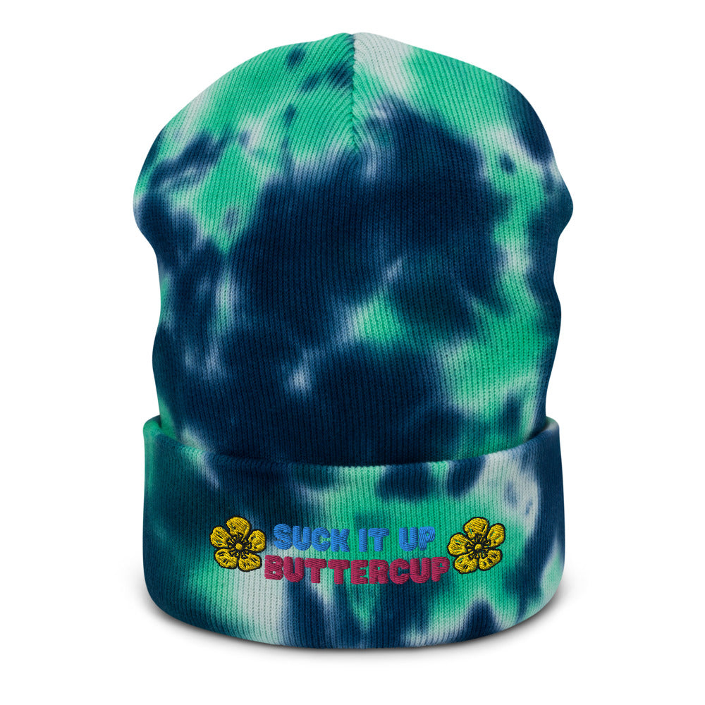 Suck It Up Butter Cup Endurance Rider Tie-dye beanie