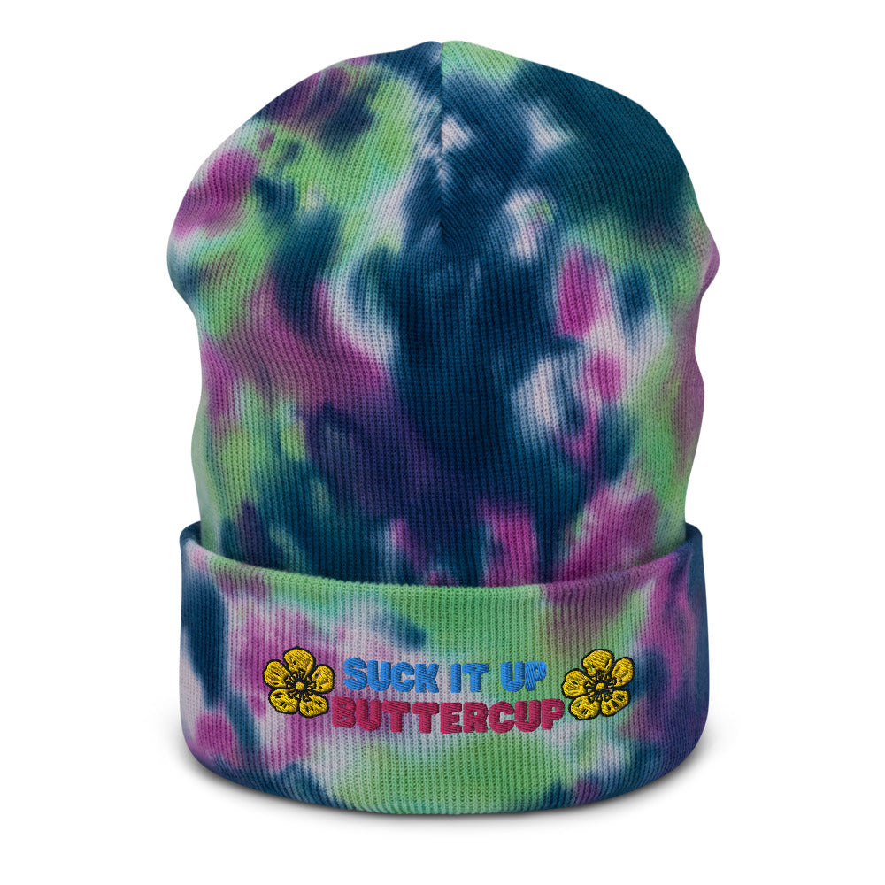 Suck It Up Butter Cup Endurance Rider Tie-dye beanie