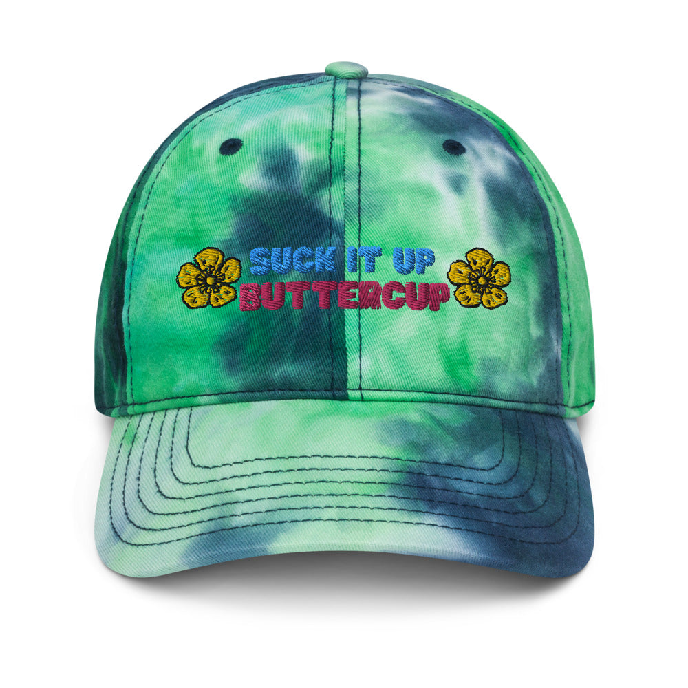 Suck it Up Butter Cup Tie dye hat