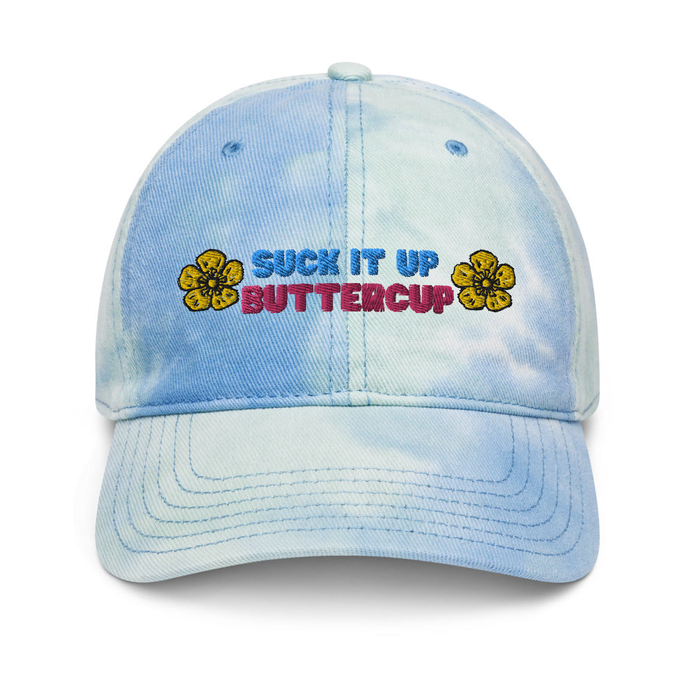 Suck it Up Butter Cup Tie dye hat