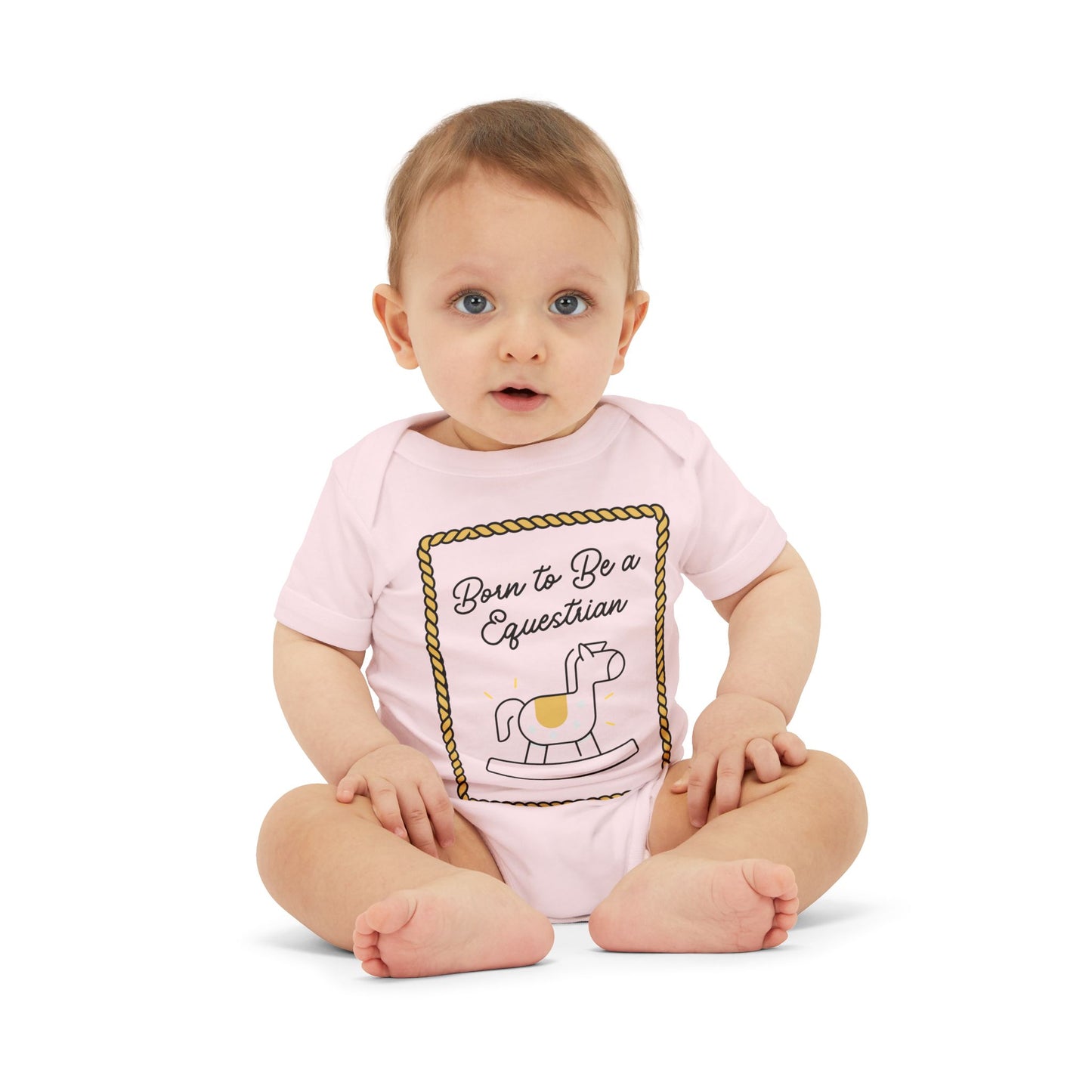 Born To Be An Equestrian. Baby Rider. Baby Equestrian. Horse Mom Infant Jersey One Piece
