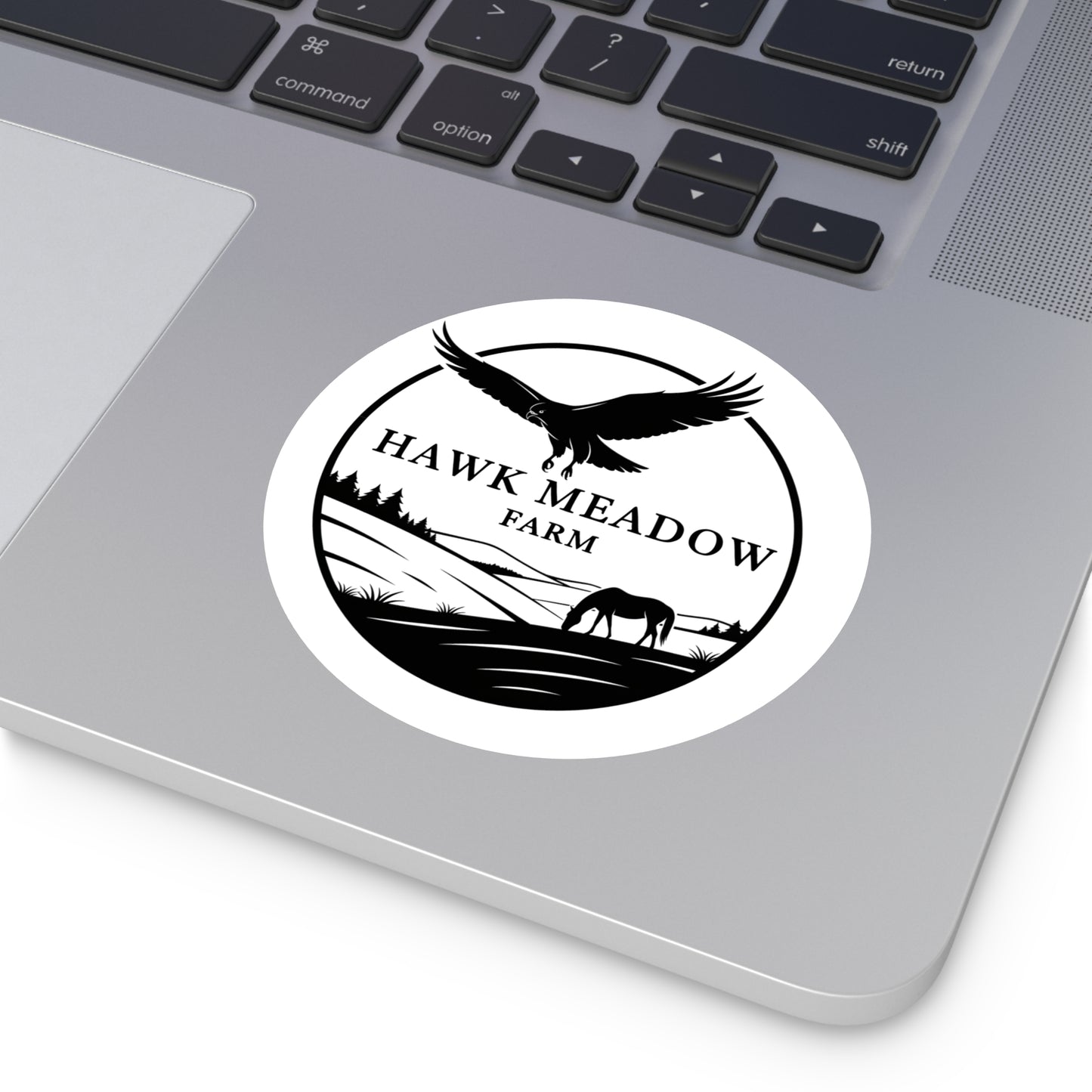Hawk Meadow Farm Round Vinyl Stickers, Nature Stickers, Farm Decor, Animal Lover Gift, Rustic Home Decor, Outdoor Enthusiast