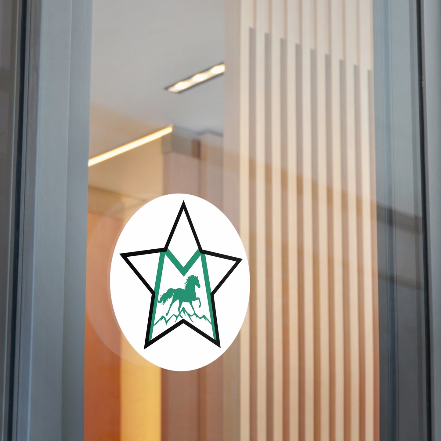 Morgan Sport Horse Round Vinyl Stickers - GREEN