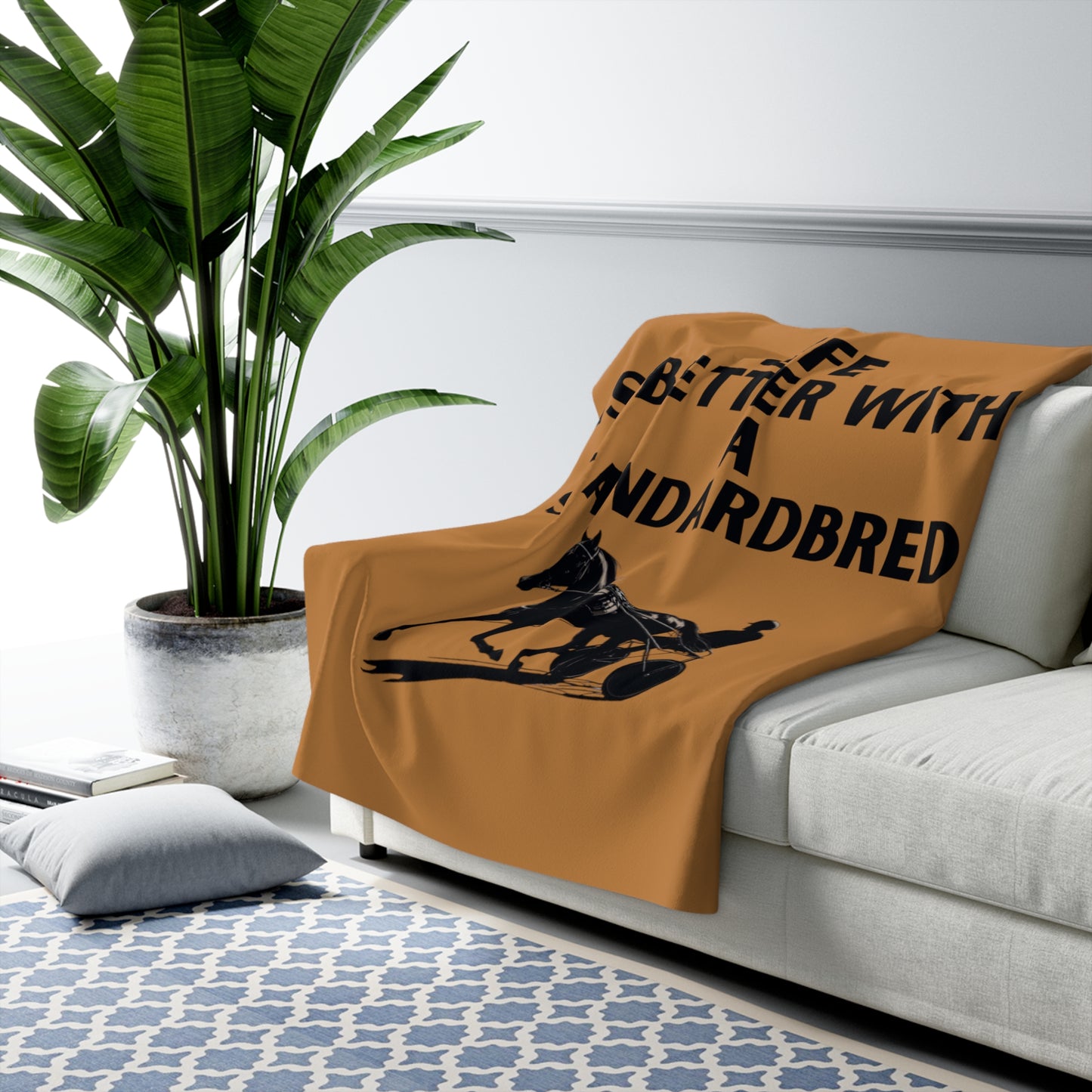 Life is Better with a Standardbred Sherpa Fleece Blanket