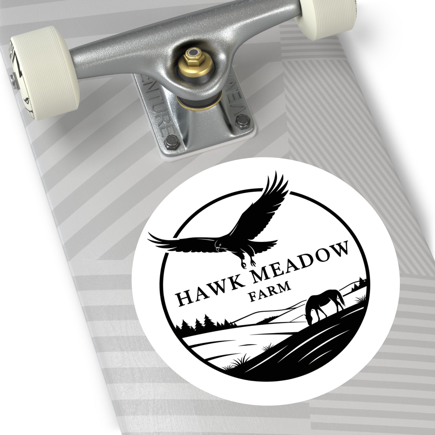 Hawk Meadow Farm Round Vinyl Stickers, Nature Stickers, Farm Decor, Animal Lover Gift, Rustic Home Decor, Outdoor Enthusiast