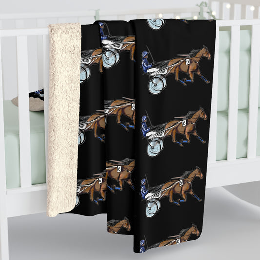 Harness Racing. Standardbred. Sulky Racing. Sherpa Fleece Blanket