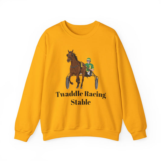 CUSTOM Harness Racing Crewneck Sweatshirt, Horse Racing. Standardbred. Sulky.