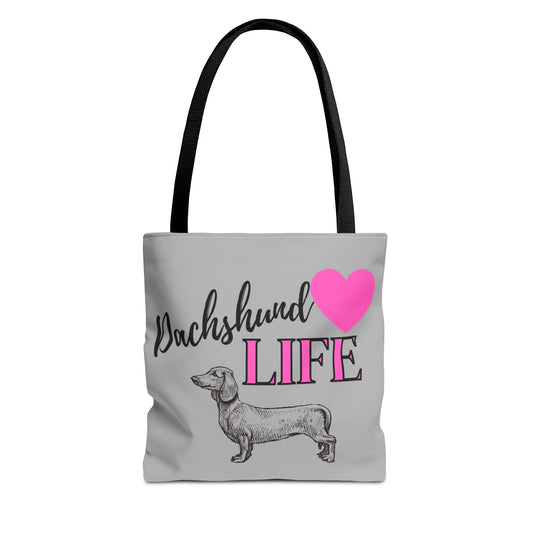 Dachshund Life Tote Bag - Dachshund Lover Gift, Dachshund Dog Tote, Dachshund Love Bag, Cute Dachsie Tote, Fun Sausage Dog Purse