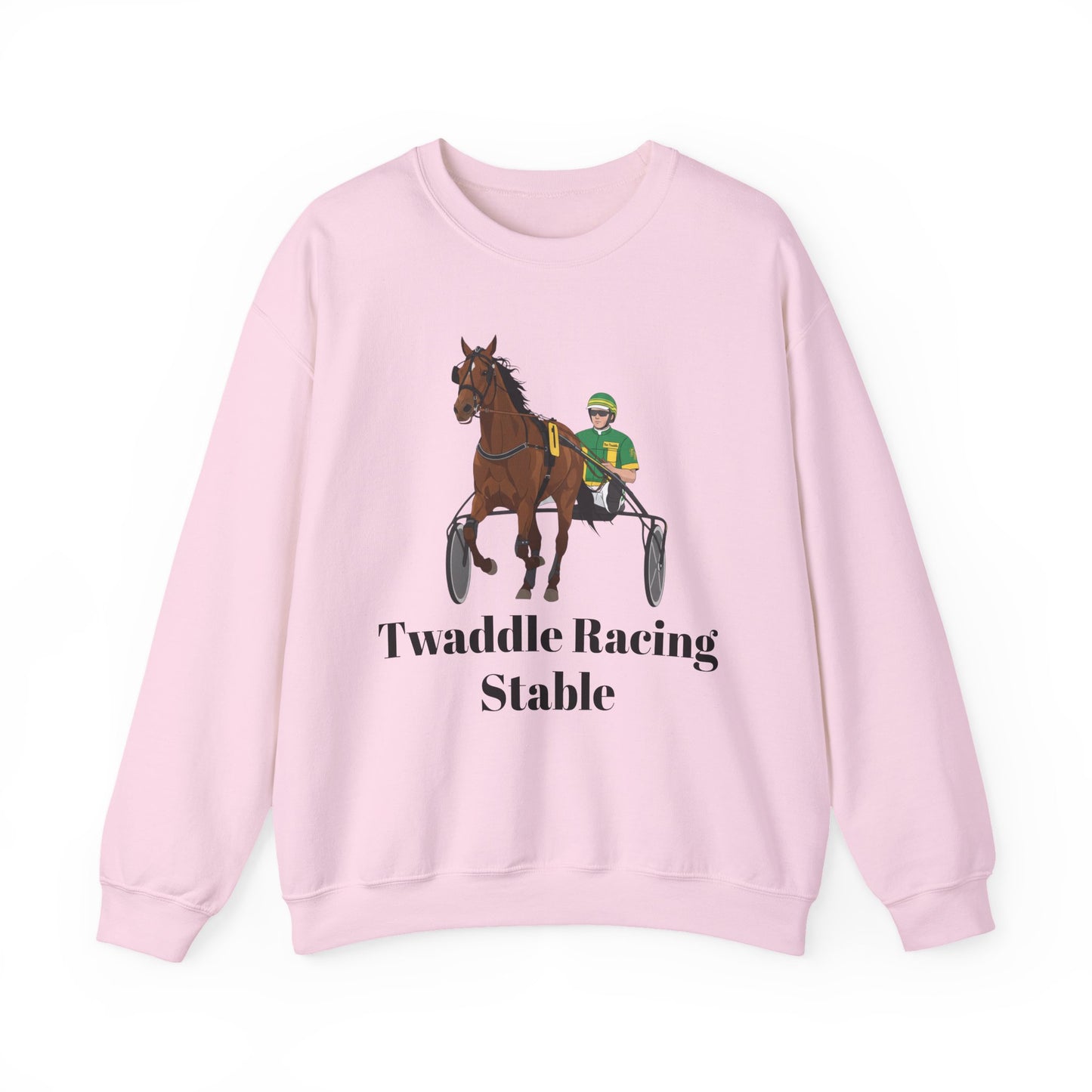 CUSTOM Harness Racing Crewneck Sweatshirt, Horse Racing. Standardbred. Sulky.