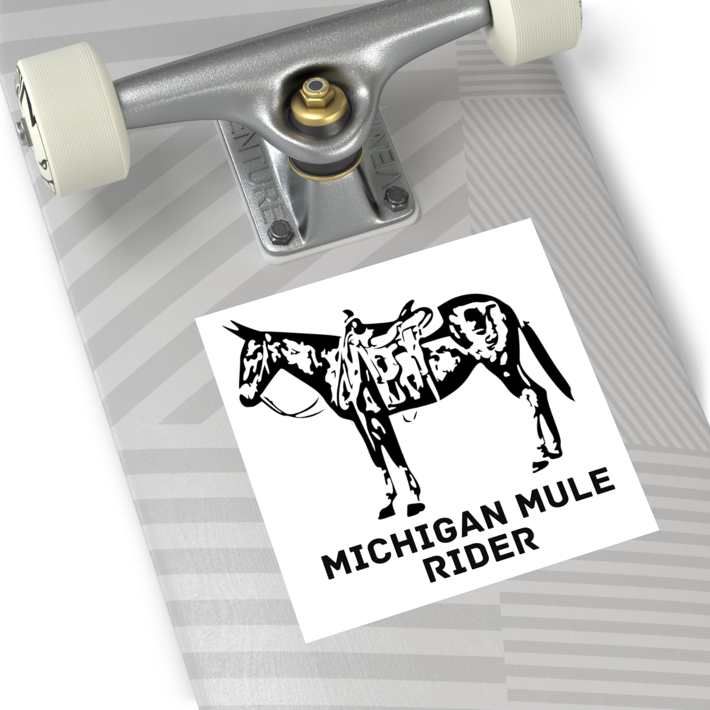 Michigan Mule Rider -  Life Is Better With A Mule Square Vinyl Stickers. Mule Lover. Mule Rider. Mule Sticker