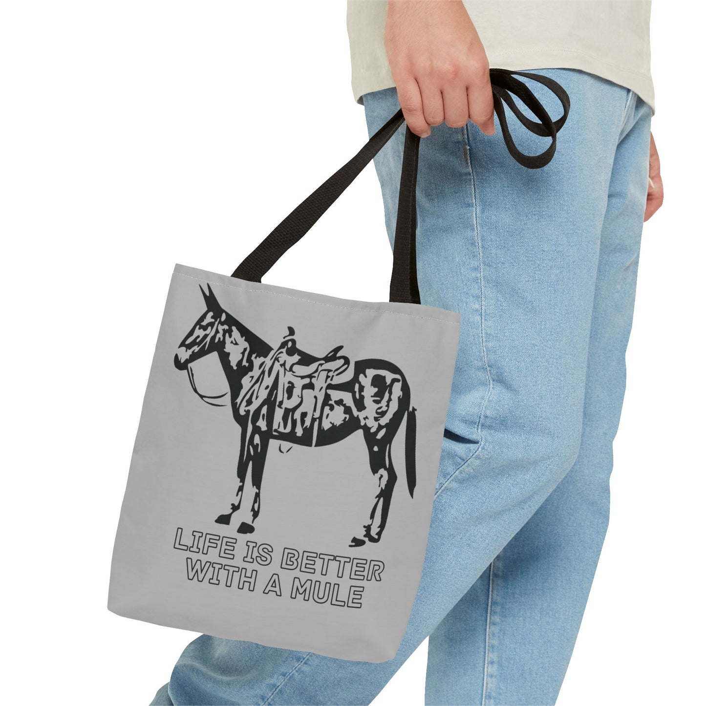 Life Is Better with a Mule Tote Bag - Mule  Shopping Bag, Mule  Handbag, Mule Rider, Mule Love