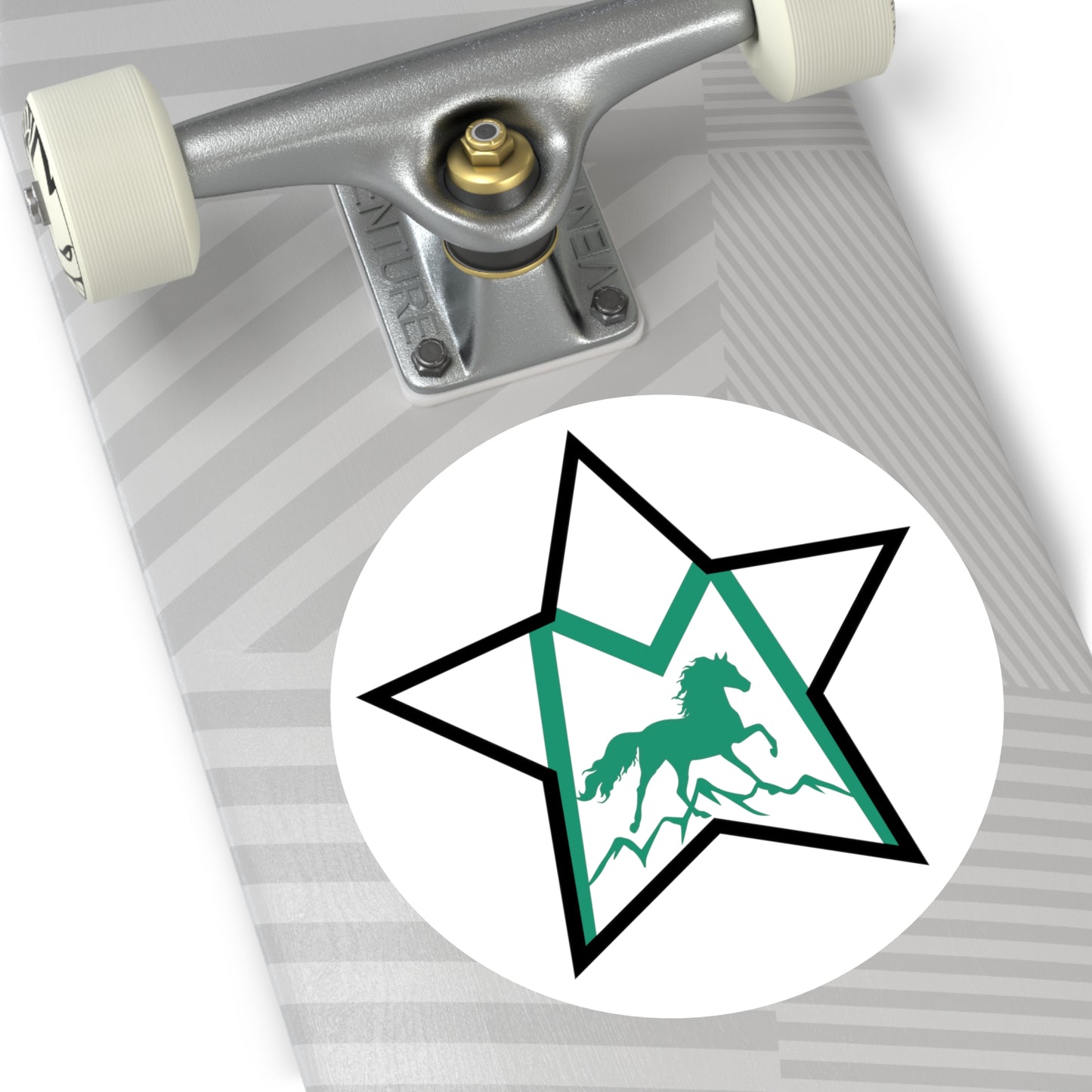 Morgan Sport Horse Round Vinyl Stickers - GREEN