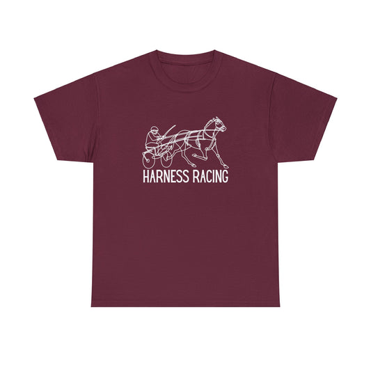 Harness Racing. Standardbred Horse. Sulky Horse. Unisex Heavy Cotton Tee