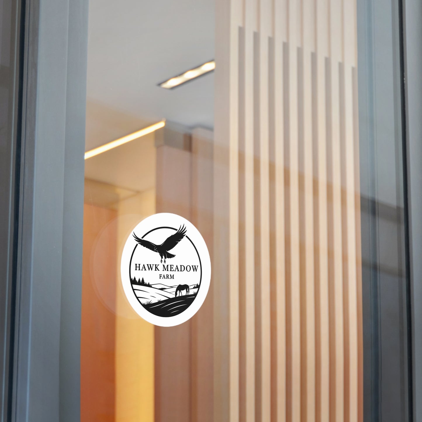 Hawk Meadow Farm Round Vinyl Stickers, Nature Stickers, Farm Decor, Animal Lover Gift, Rustic Home Decor, Outdoor Enthusiast