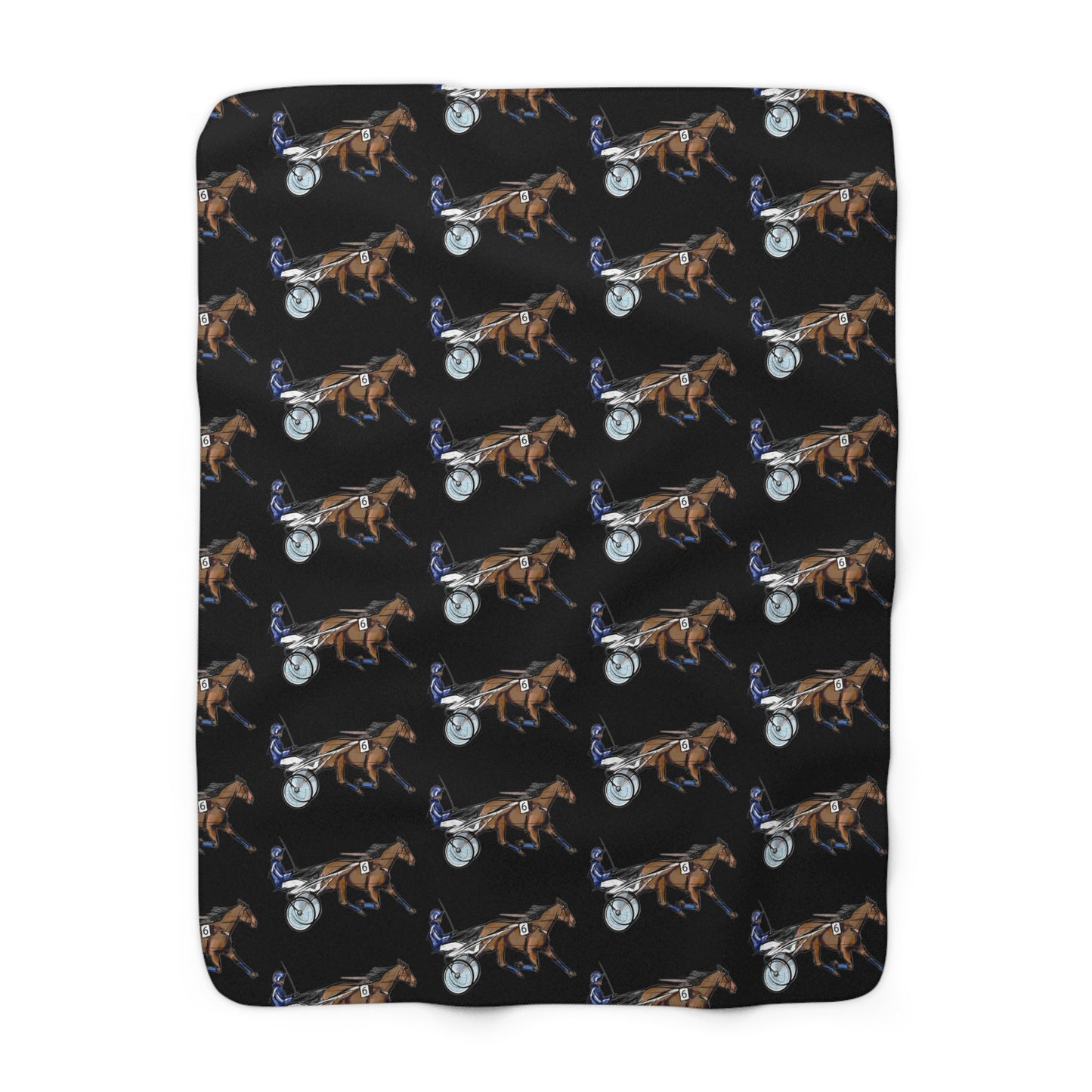 Harness Racing. Standardbred. Sulky Racing. Sherpa Fleece Blanket